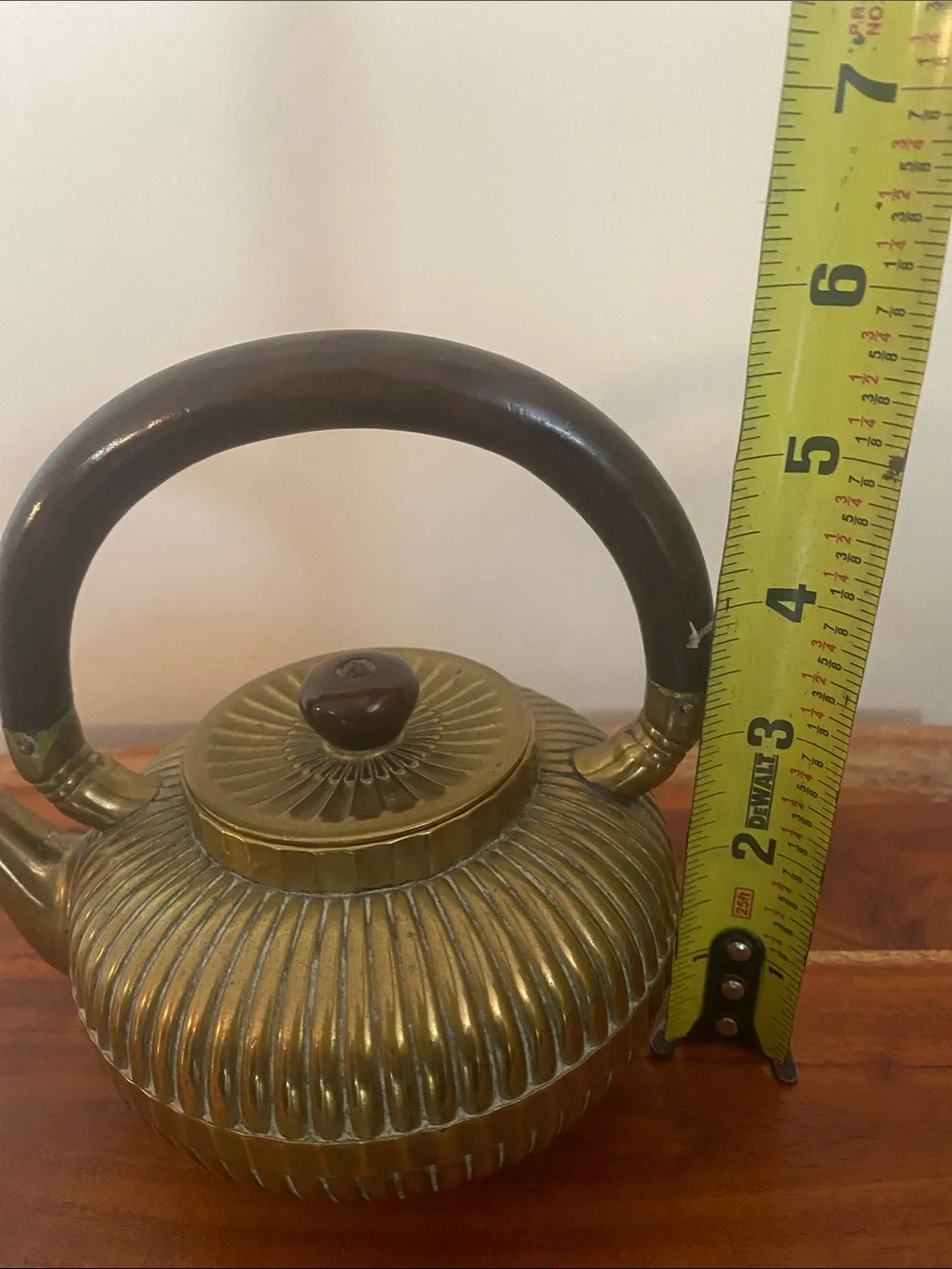 Gorham American Renaissance Japanesque Brass Tea Kettle.